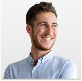 A young, smiling man